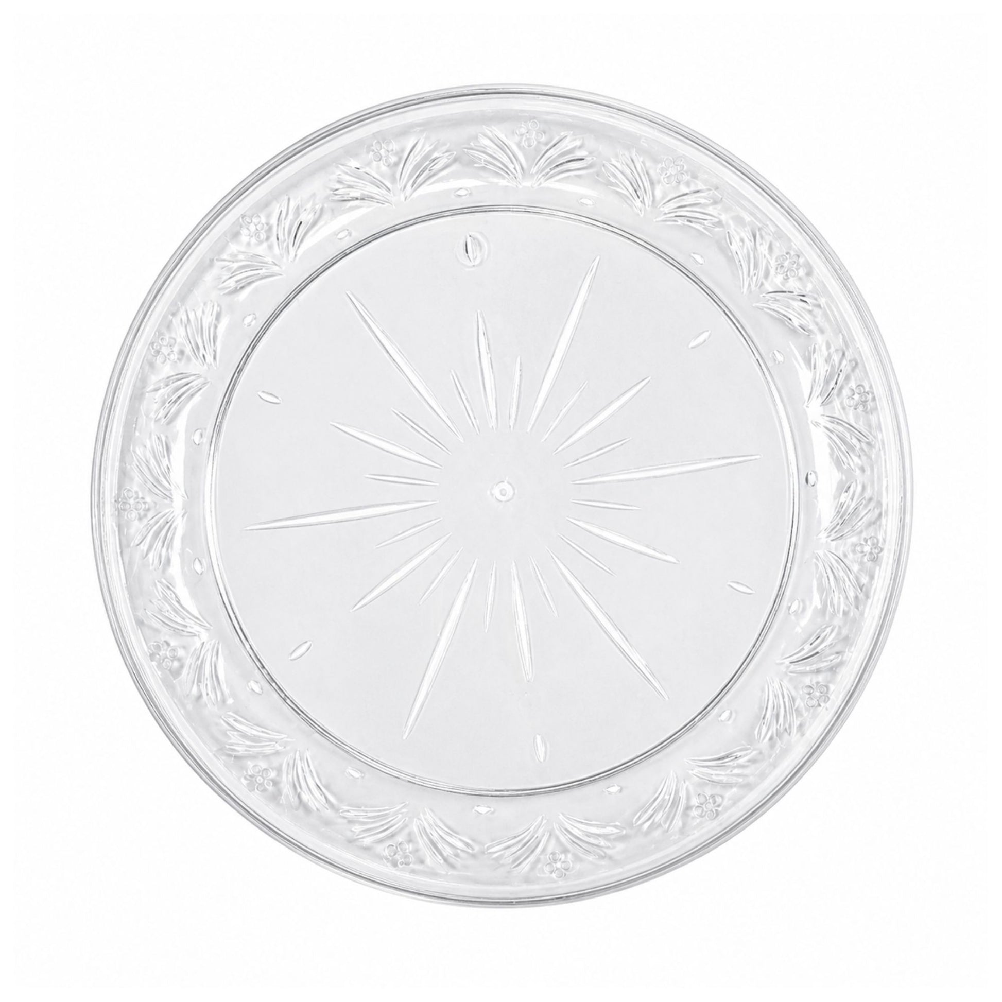 *JUMBO PACK* 9" Plastic Plates Clear Disposable Disposable Plates Blue Sky