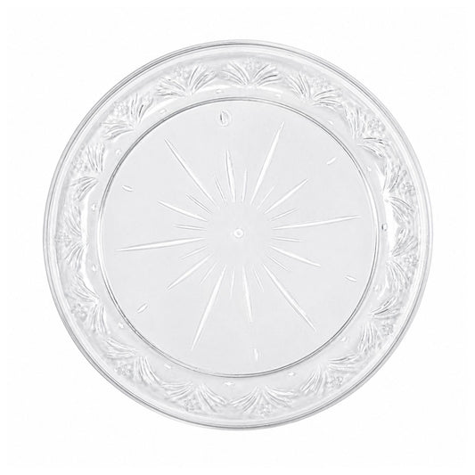*JUMBO PACK* 9" Plastic Plates Clear Disposable Disposable Plates Blue Sky