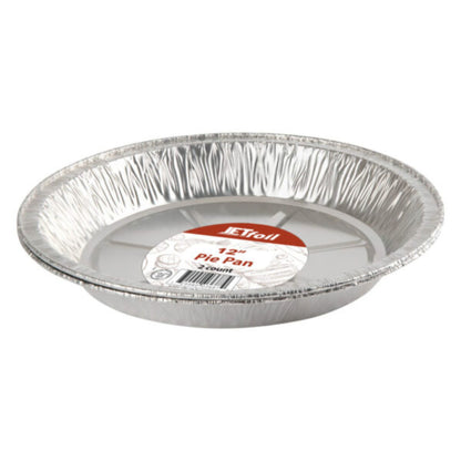 Jetfoil 12” Disposable Deep Heavy Weight Aluminum Foil Round Pie Pans – Oven Safe, Easy Cleanup Bakeware JetFoil