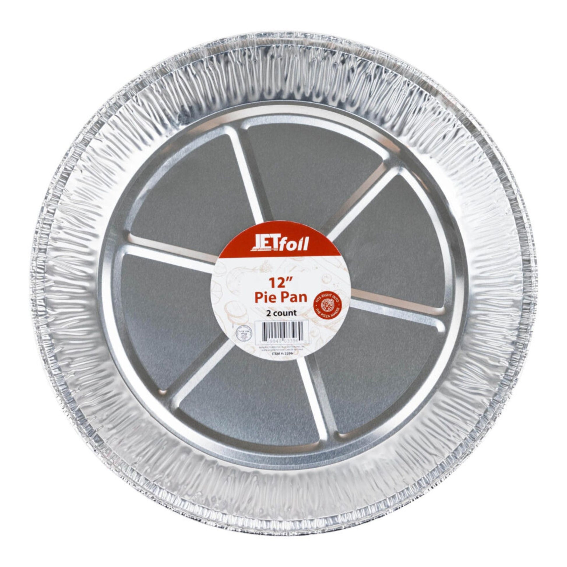 Jetfoil 12” Disposable Deep Heavy Weight Aluminum Foil Round Pie Pans – Oven Safe, Easy Cleanup Bakeware JetFoil