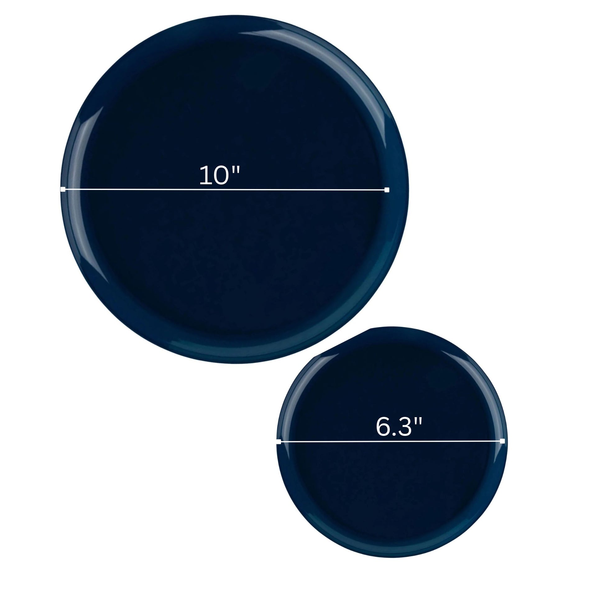 Navy Blue Disposable Dinnerware Set – Elegant Party Pack: Edge Disposable Tableware Decorline