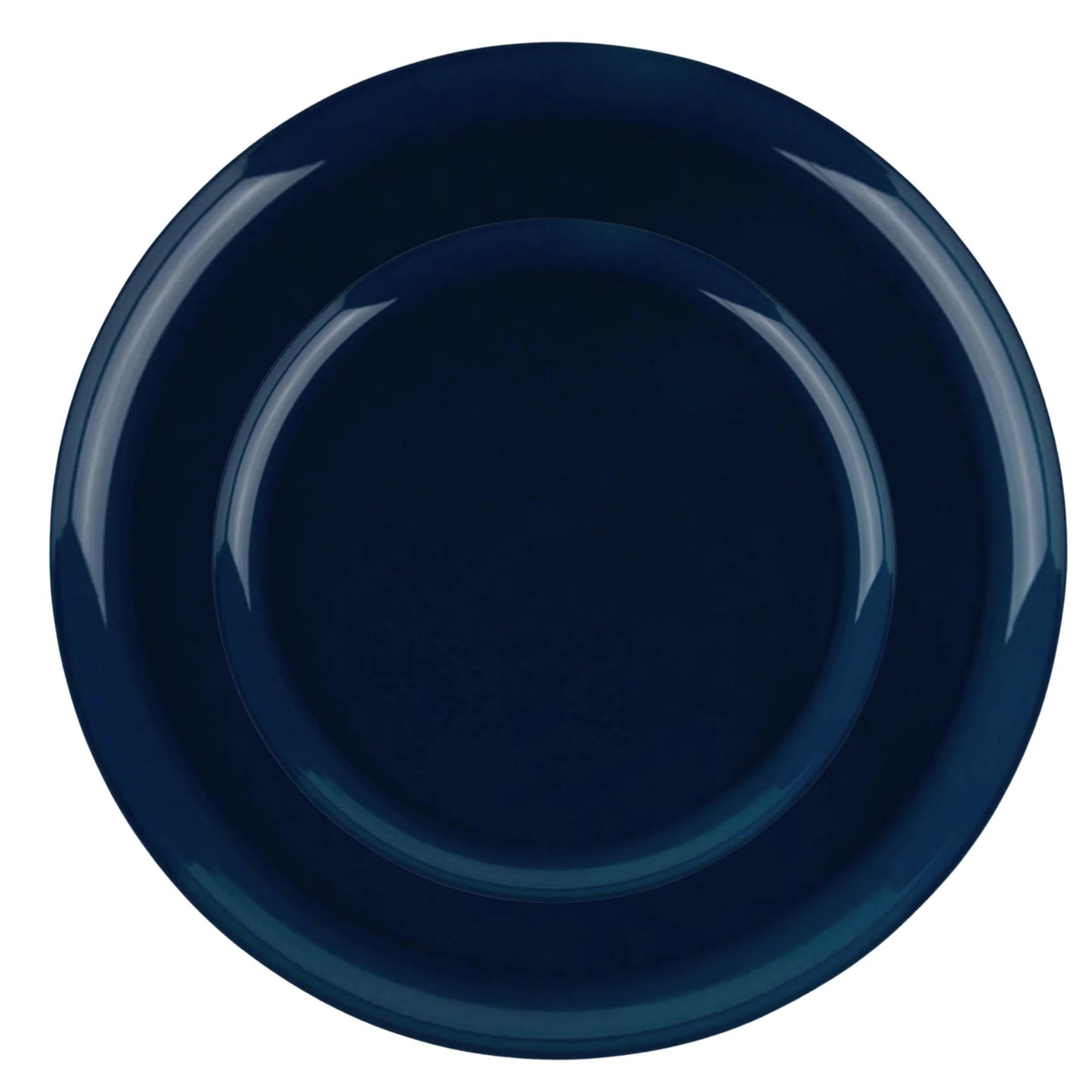 Navy Blue Disposable Dinnerware Set – Elegant Party Pack: Edge Disposable Tableware Decorline