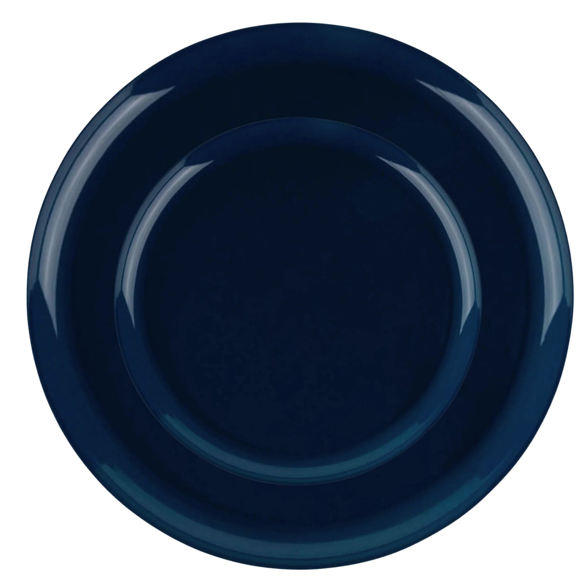Navy Blue Disposable Dinnerware Set – Elegant Party Pack: Edge Disposable Tableware Decorline