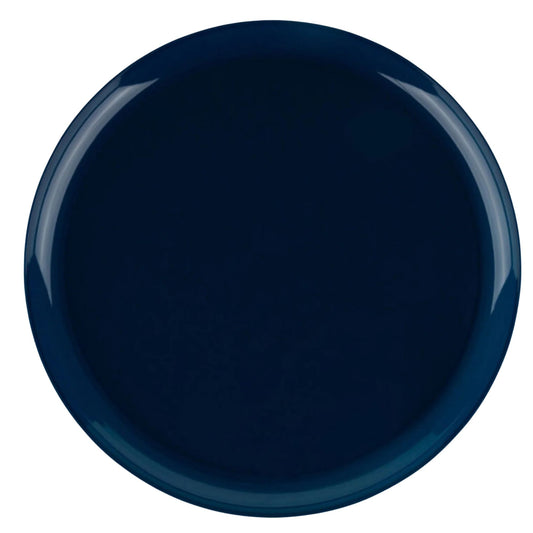 Edge 10" Dark Blue Round Plastic Dinner Plates Disposable Plates SIMCHA Collection