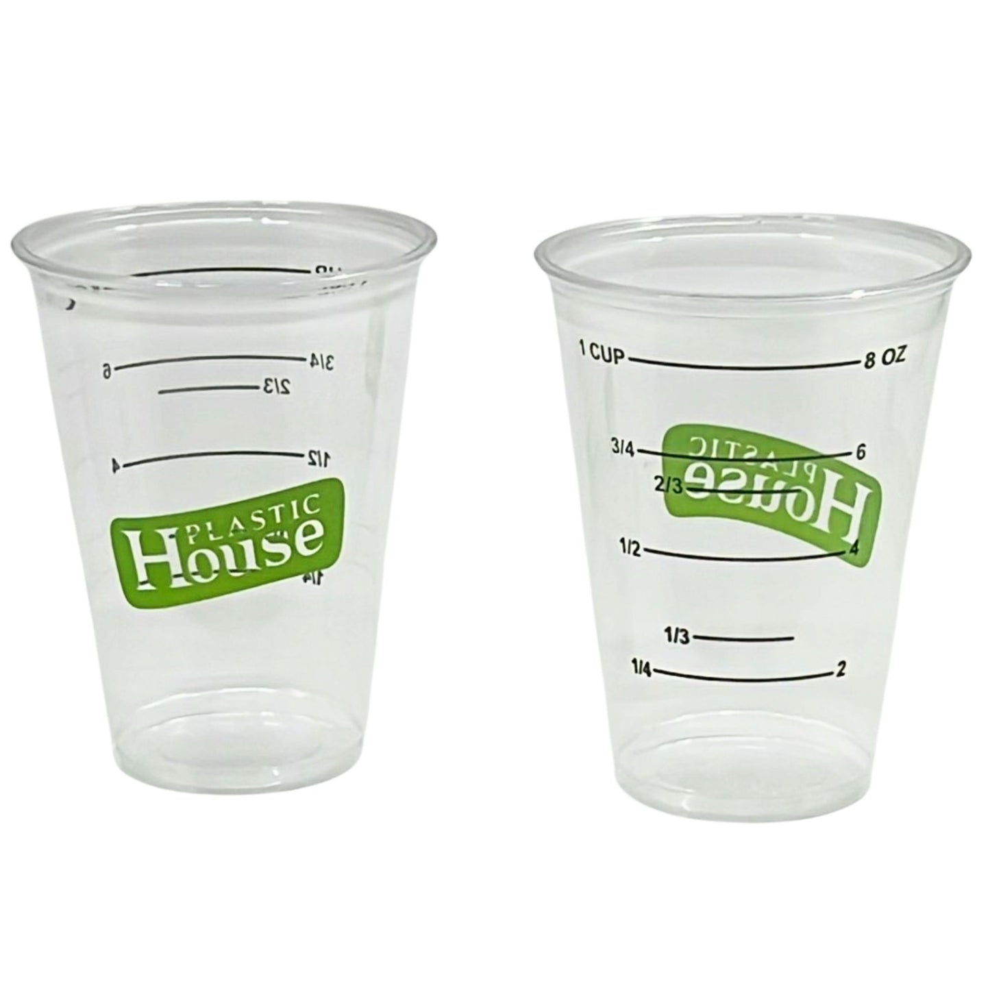 Plastic House 8Oz Translucent Plastic Measuring Cups:20CT Measuring Cups Plastic House