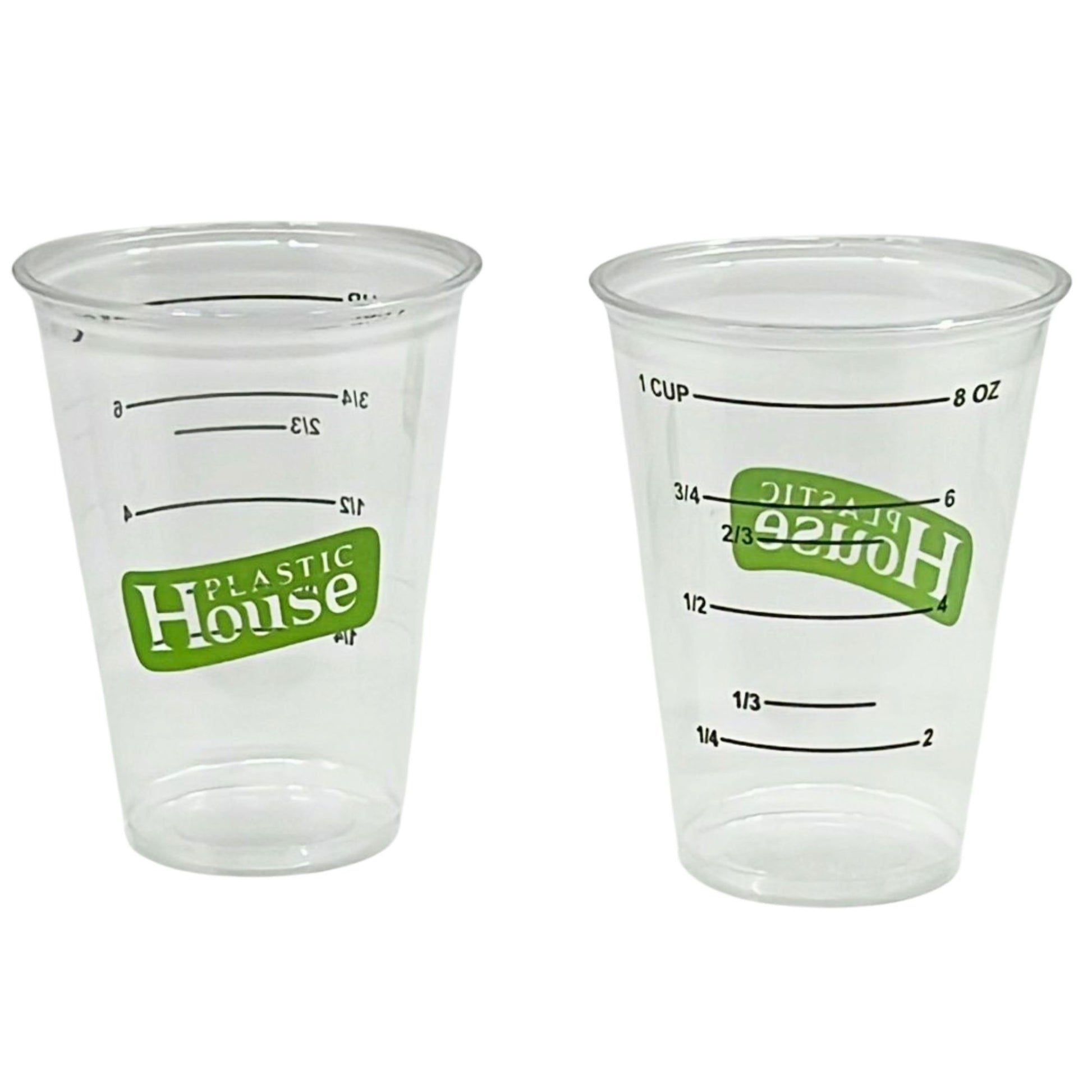 Plastic House 8Oz Translucent Plastic Measuring Cups:20CT Measuring Cups Plastic House