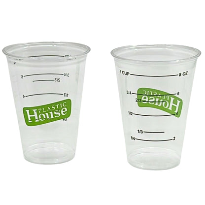 Plastic House 8Oz Translucent Plastic Measuring Cups:20CT Measuring Cups Plastic House