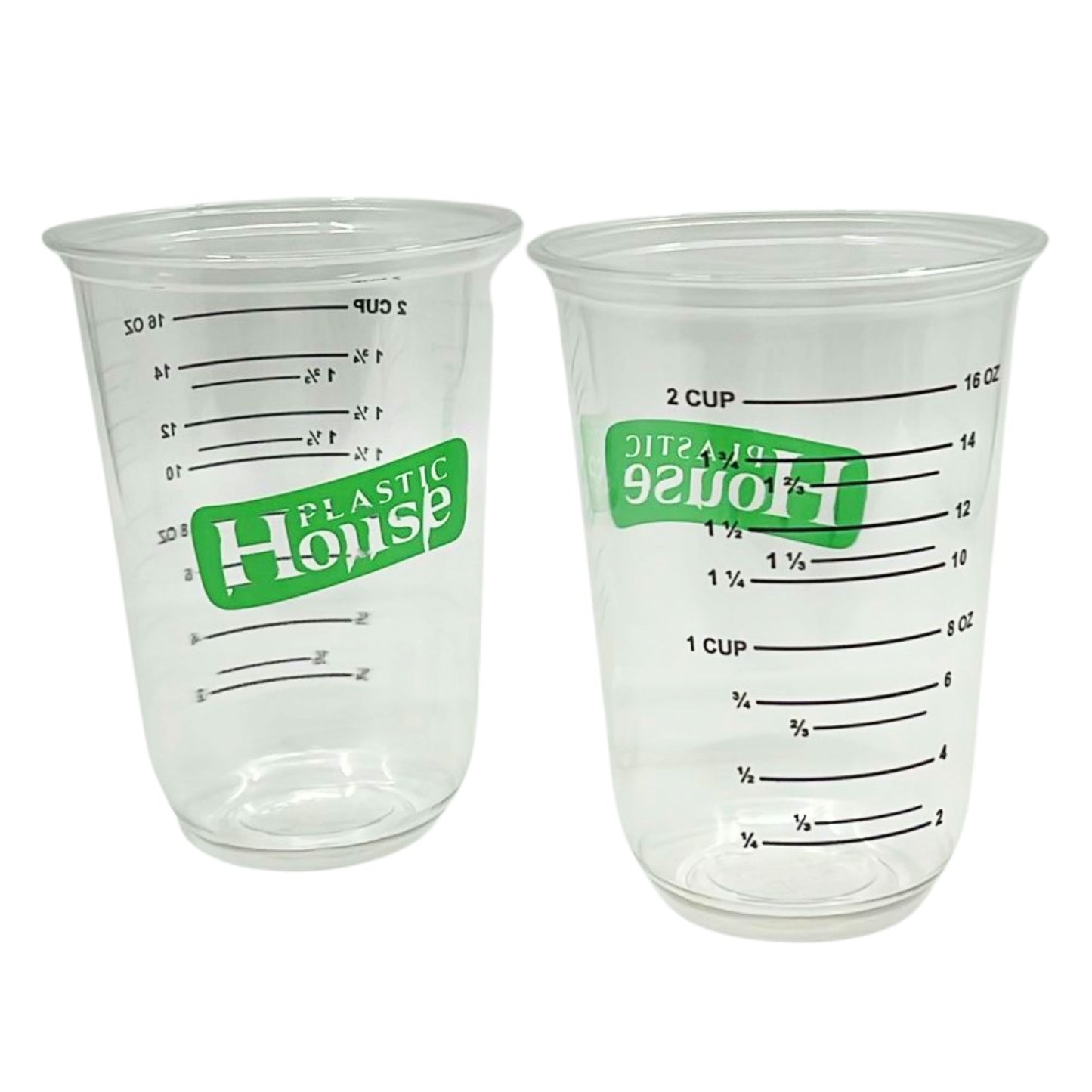 Plastic House 16Oz Translucent Plastic Measuring Cups:12CT Measuring Cups Plastic House