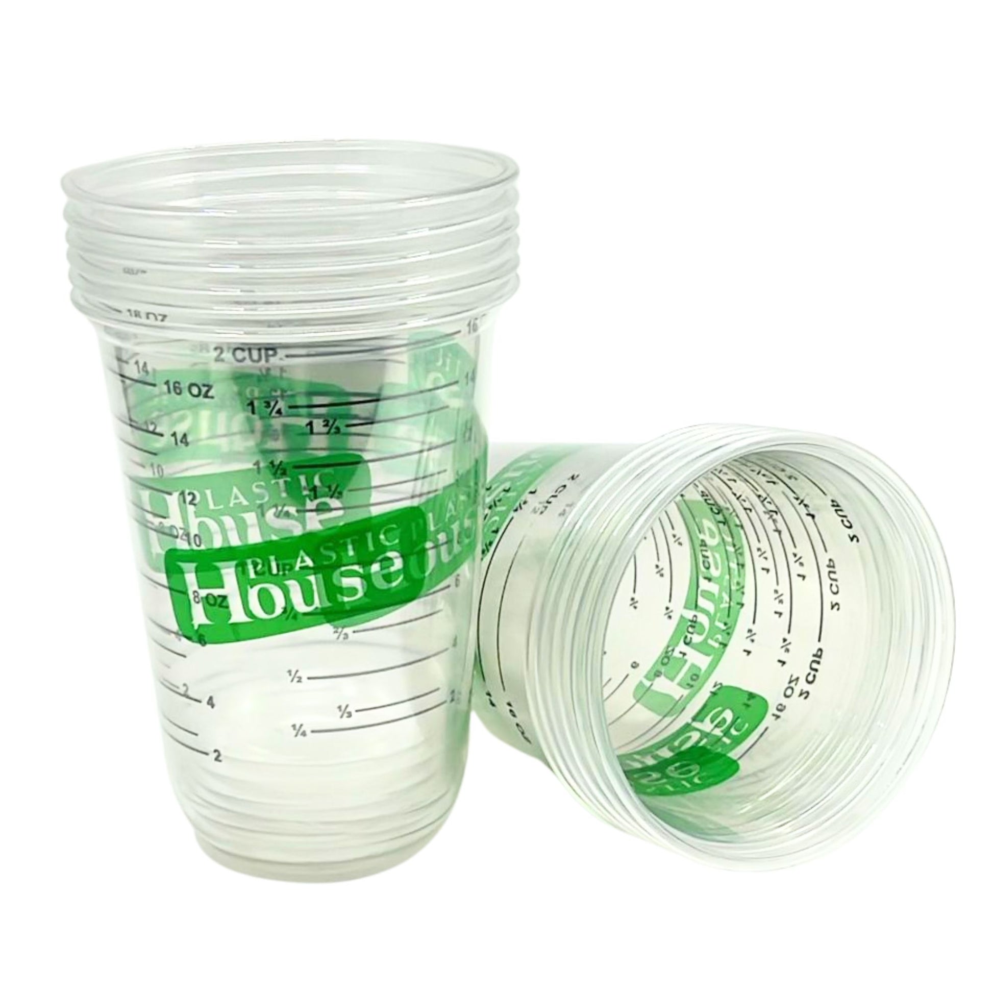 Plastic House 16Oz Translucent Plastic Measuring Cups:12CT Measuring Cups Plastic House