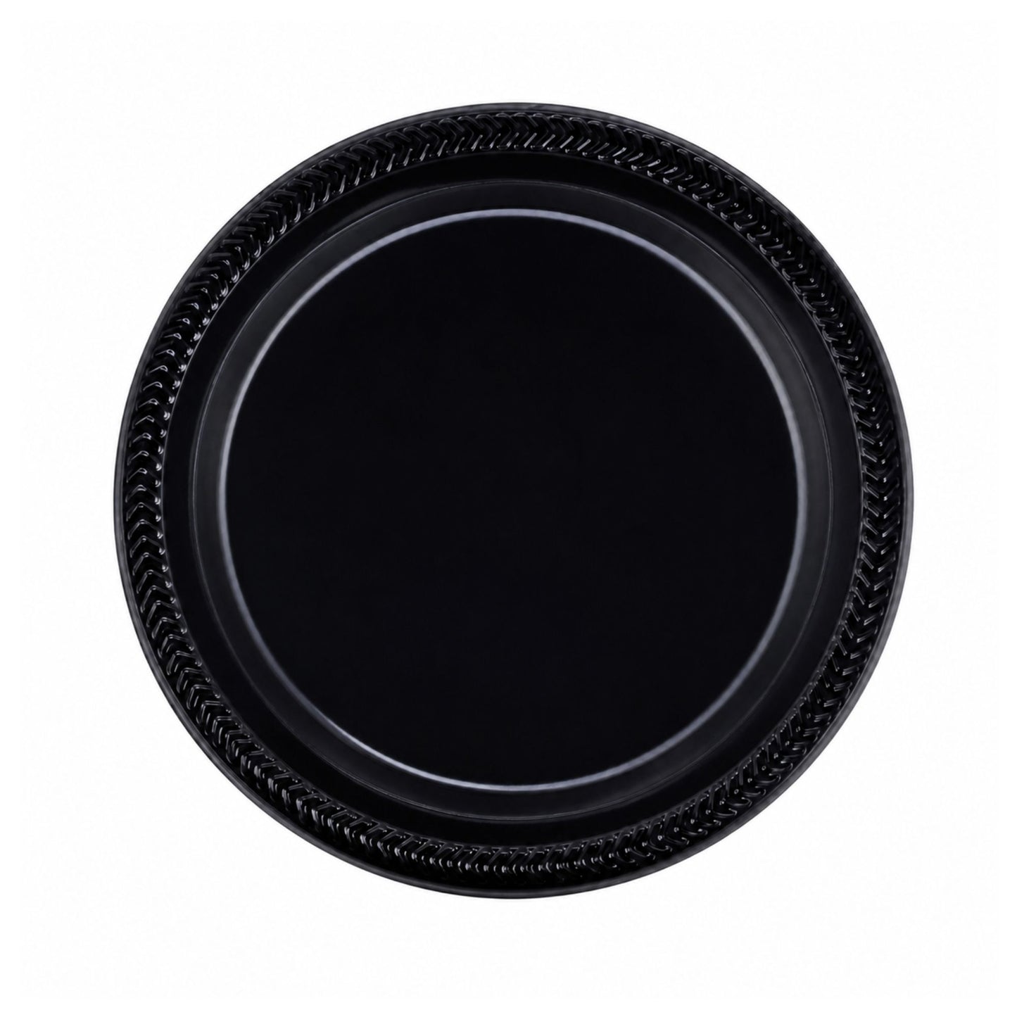 *BUY BULK* 9" Light Weight Black Disposable Plastic Plates Disposable Plates Blue Sky