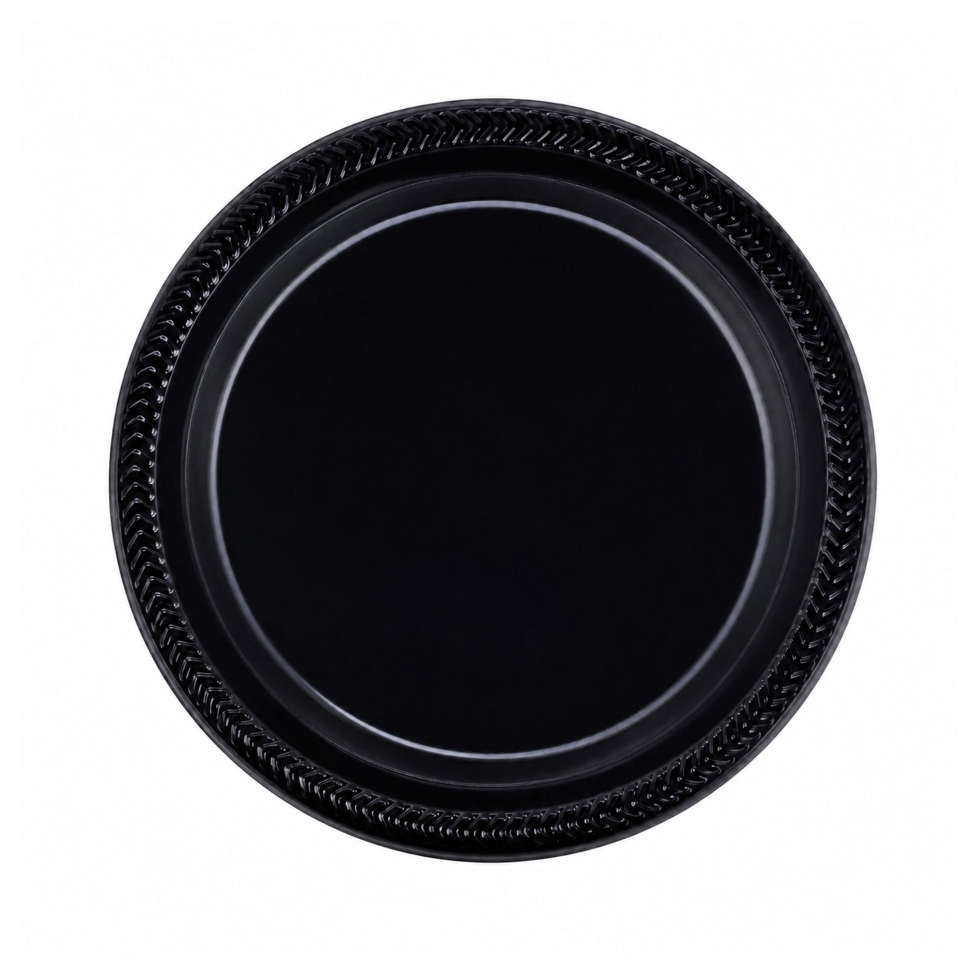 *BUY BULK* 9" Light Weight Black Disposable Plastic Plates Disposable Plates Blue Sky