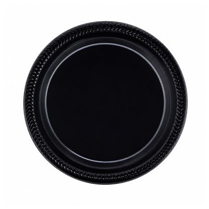 *BUY BULK* 9" Light Weight Black Disposable Plastic Plates Disposable Plates Blue Sky