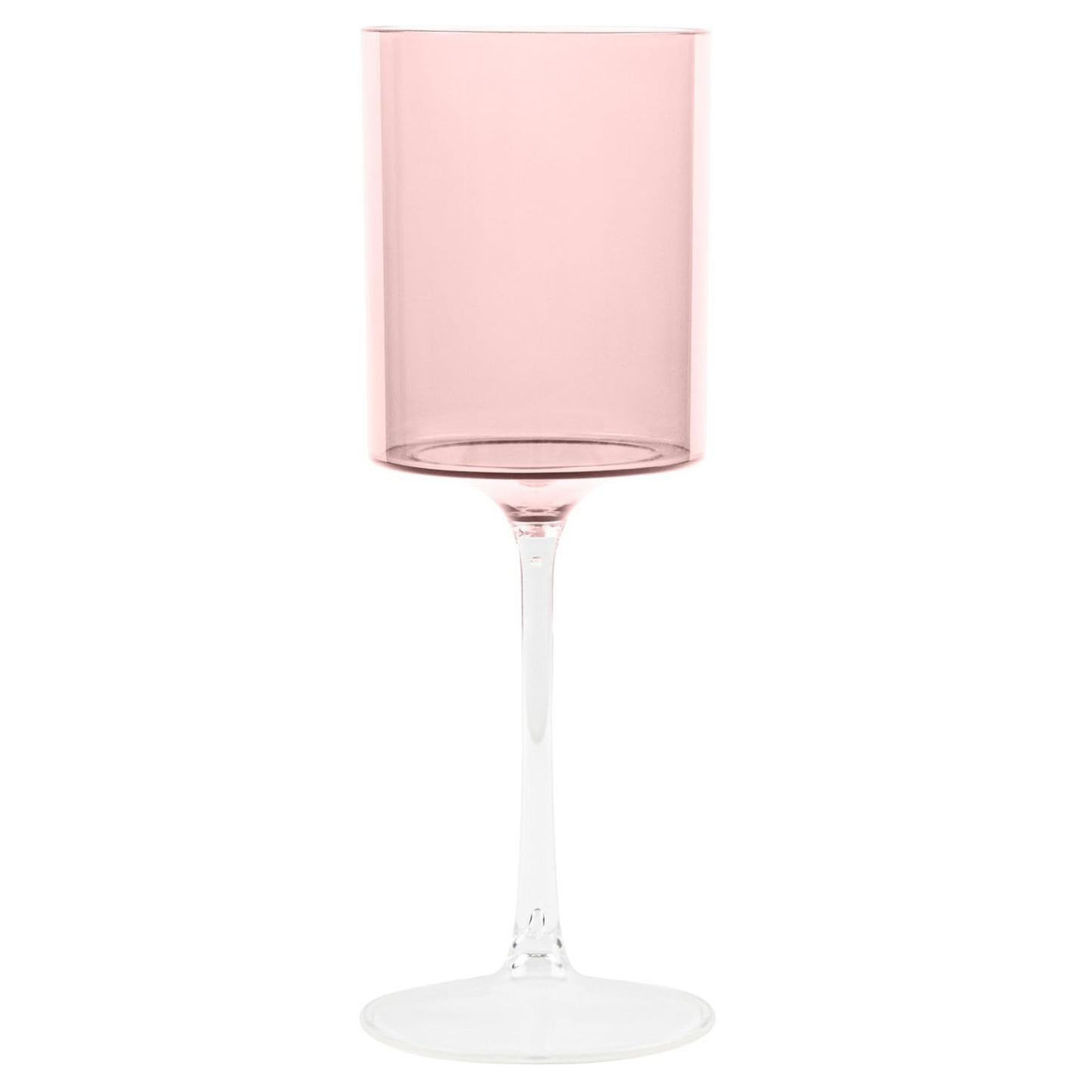 Two Tone 14 Oz Pink /Clear Plastic Wine Goblets Wine Goblets SIMCHA Collection