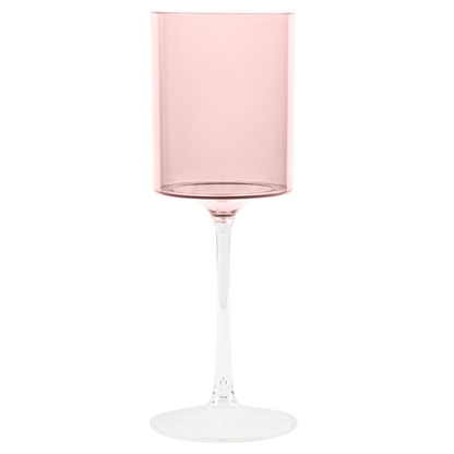 Two Tone 14 Oz Pink /Clear Plastic Wine Goblets Wine Goblets SIMCHA Collection
