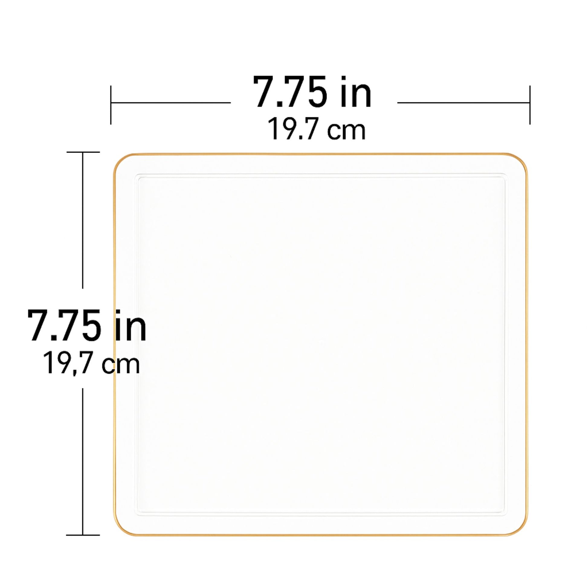 *BUY BULK* The Edge Collection Elegant Clear with Gold Rim Square Dinner Tableware COMBO Set Dinnerware Sets SIMCHA Collection