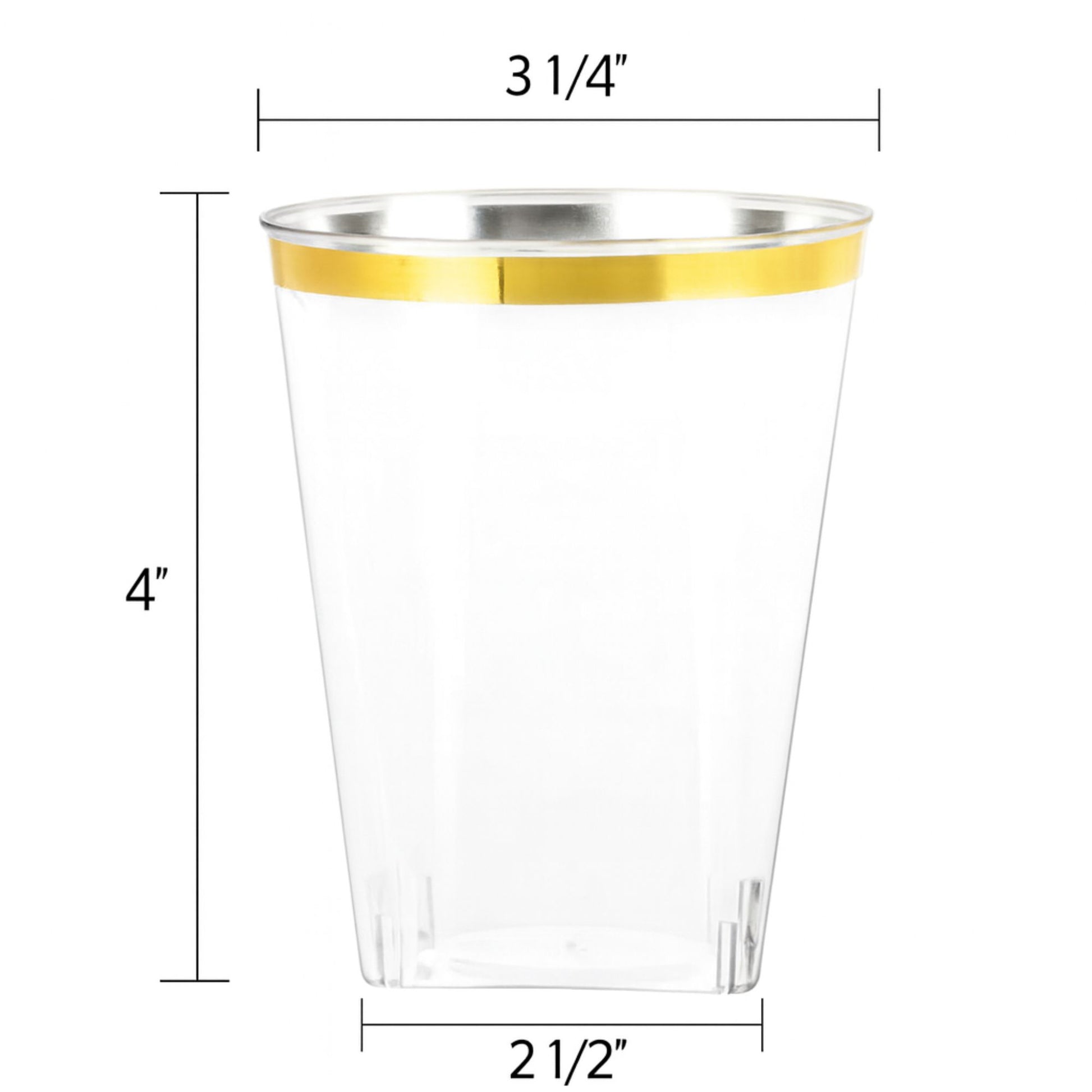 *BUY BULK* The Edge Collection Elegant Transparent Green with Gold Rim Square Dinner Tableware COMBO Set Dinnerware Sets SIMCHA Collection