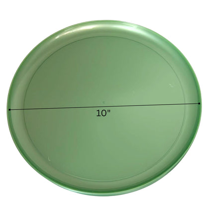 COMBO SET The Edge Collection 10" & 7" Perlized Green Plastic Dinnerware Combo Disposable Plates SIMCA Collection
