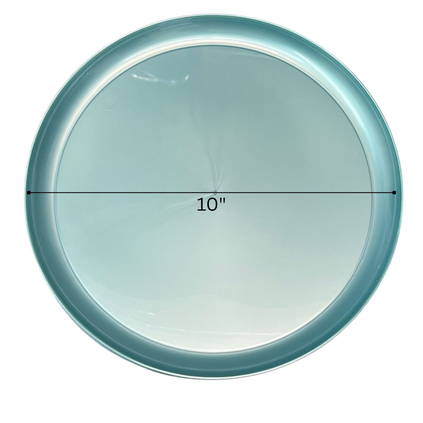 COMBO SET The Edge Collection 10" & 7" Perlized Teal Plastic Dinnerware Combo Disposable Plates SIMCA Collection