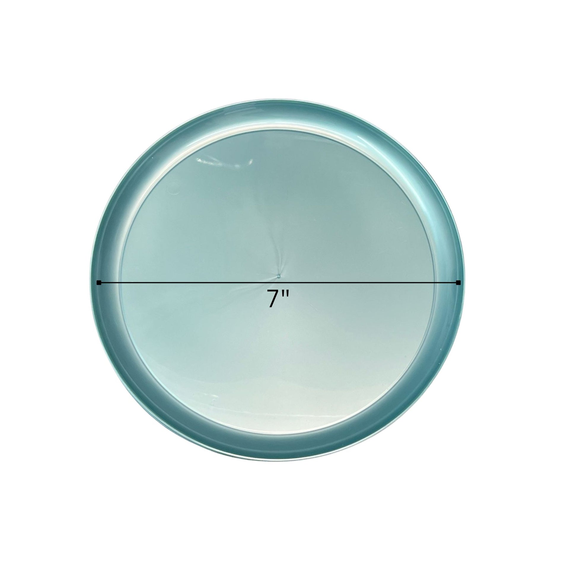 COMBO SET The Edge Collection 10" & 7" Perlized Teal Plastic Dinnerware Combo Disposable Plates SIMCA Collection