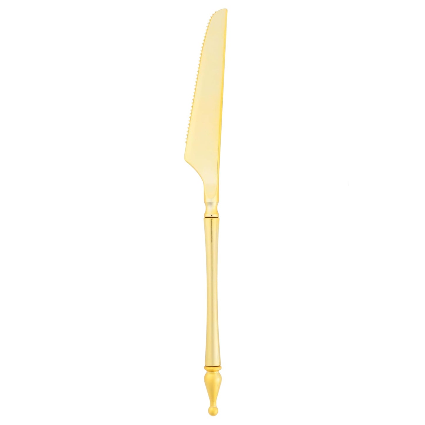 Majestic Flatware Plastic Gold Knives Disposable Knives Magestic