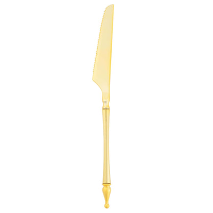 Majestic Flatware Plastic Gold Knives Disposable Knives Magestic