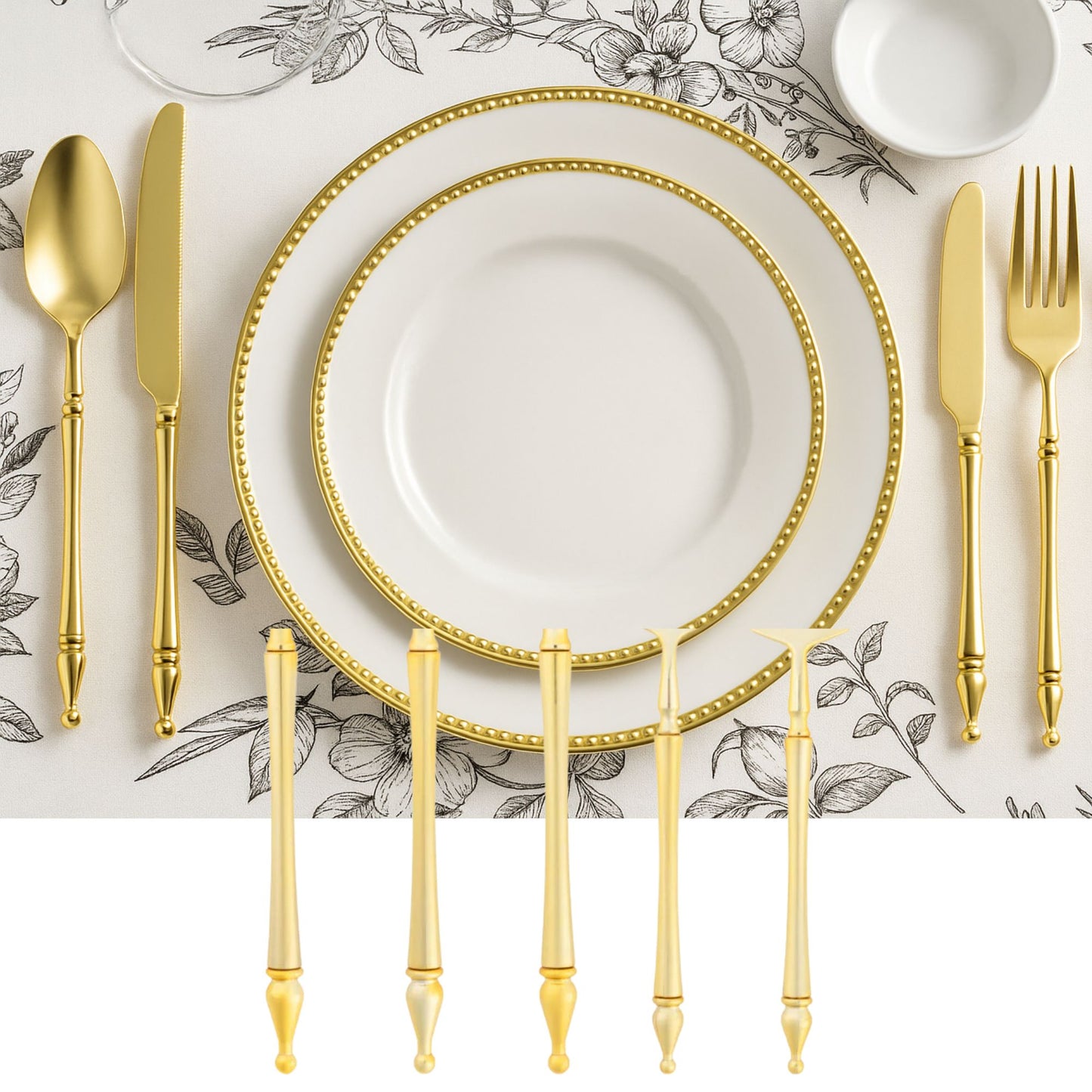 Majestic Flatware Plastic Gold Dinner Forks Disposable Forks Magestic