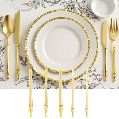 Majestic Flatware Plastic Gold Dinner Forks Disposable Forks Magestic