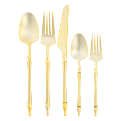 Majestic Flatware Plastic Gold Dinner Forks Disposable Forks Magestic