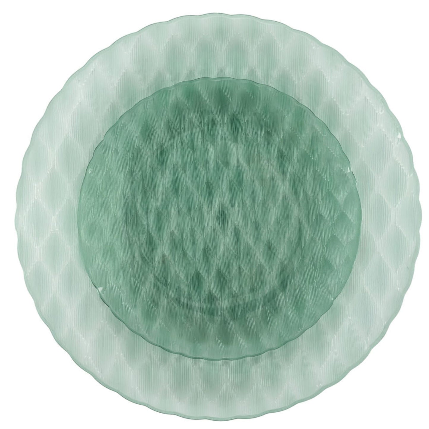 10"&7" Green Plastic Plates Combo Set:Timeless