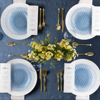 10"&7" Blue Plastic Plates Combo Set:Timeless