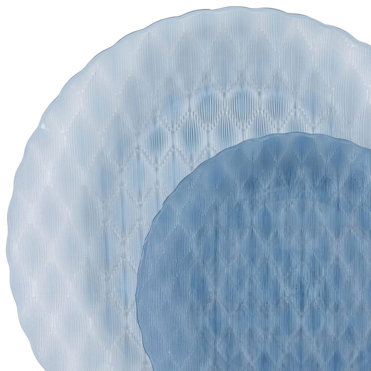 10"&7" Blue Plastic Plates Combo Set:Timeless