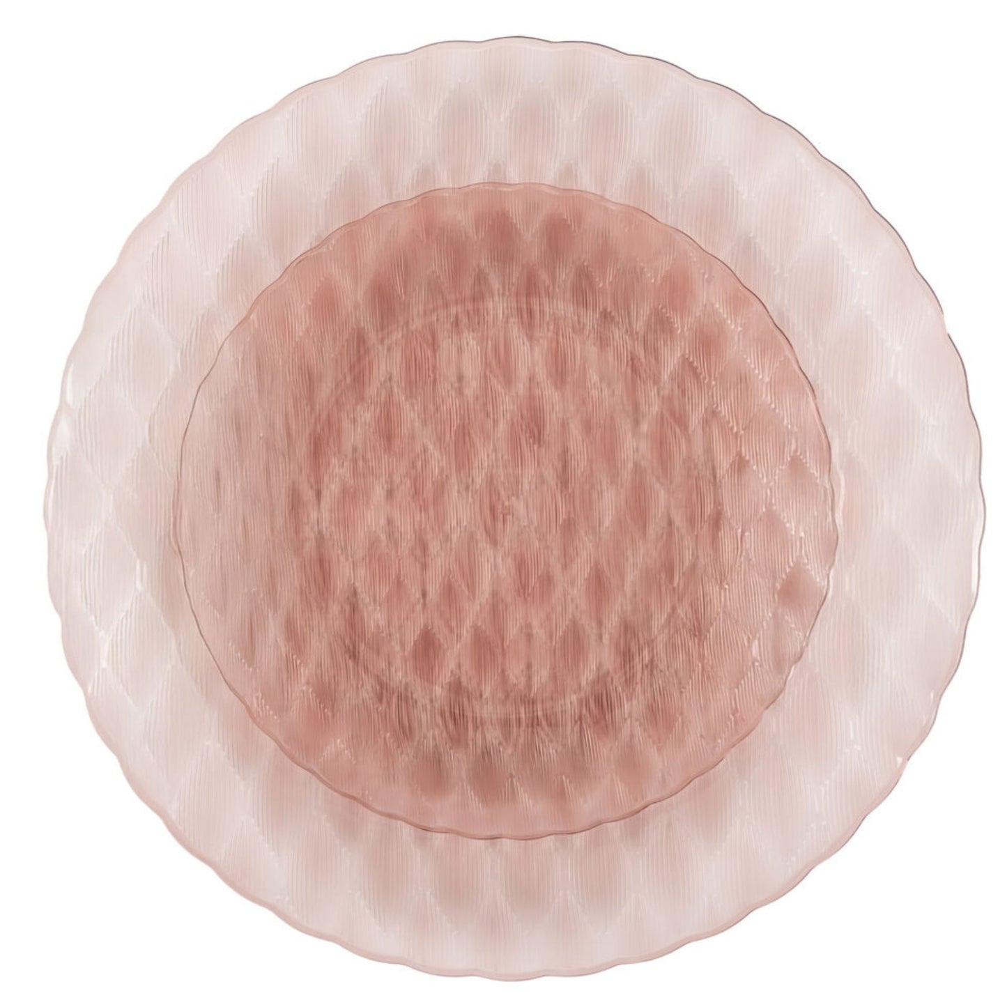 10"&7" Rose Plastic Plates Combo Set:Timeless