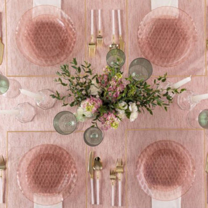 10"&7" Rose Plastic Plates Combo Set:Timeless