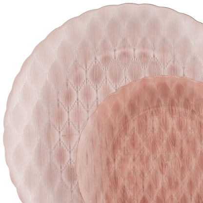 10"&7" Rose Plastic Plates Combo Set:Timeless