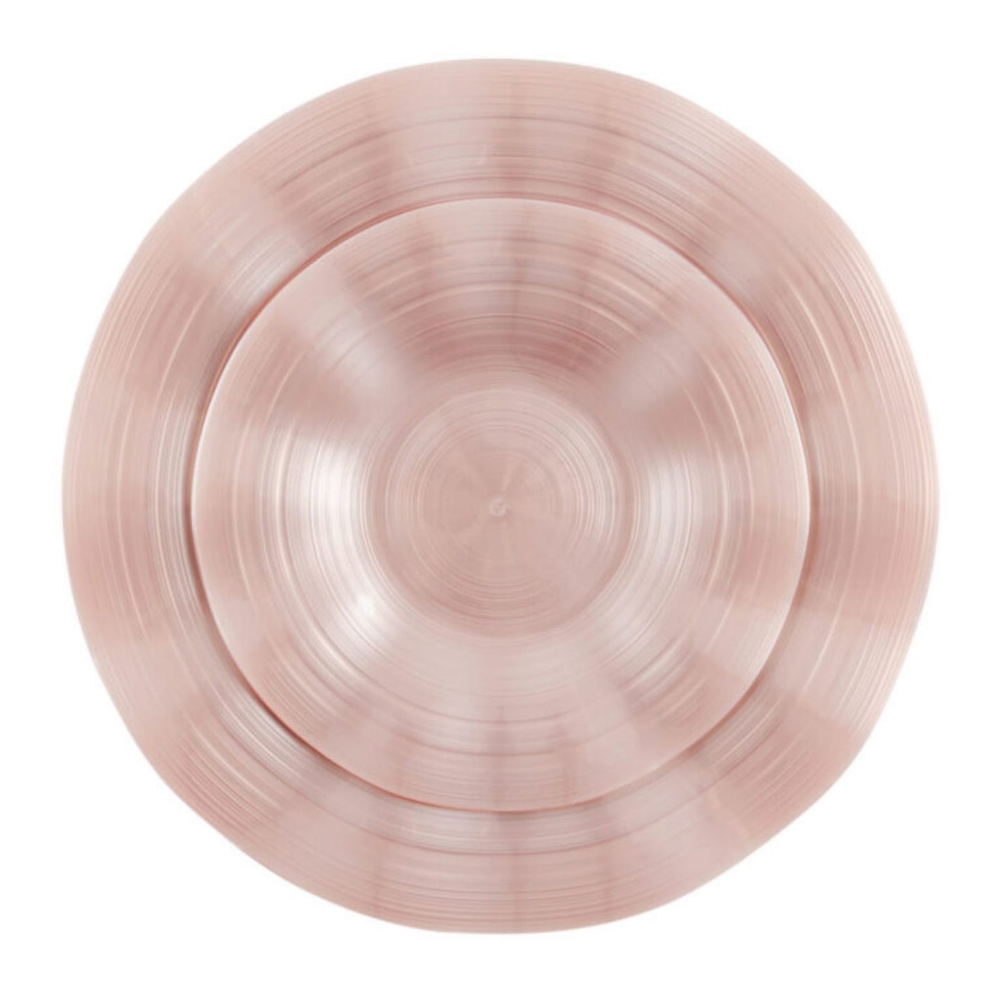 COMBO SET Ribbed Collection 10" & 7" Pink Pearl Plastic Dinnerware Combo Disposable Plates SIMCHA Collection