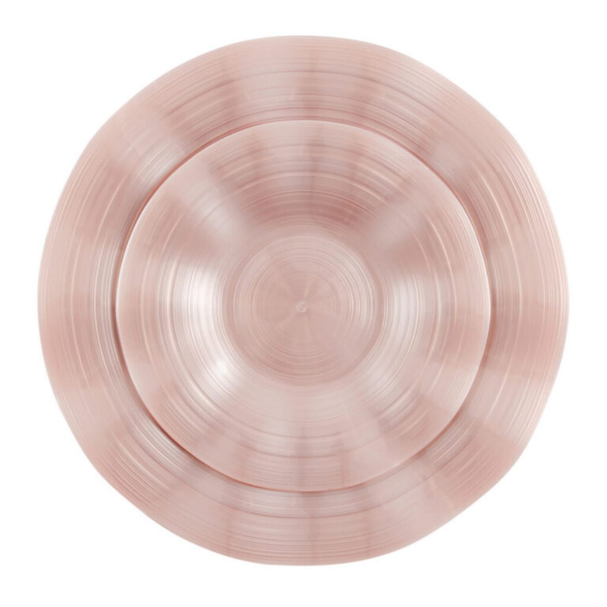 COMBO SET Ribbed Collection 10" & 7" Pink Pearl Plastic Dinnerware Combo Disposable Plates SIMCHA Collection