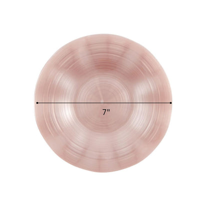 COMBO SET Ribbed Collection 10" & 7" Pink Pearl Plastic Dinnerware Combo Disposable Plates SIMCHA Collection