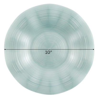 COMBO SET Ribbed Collection 10" & 7" Teal Pearl Plastic Dinnerware Combo Disposable Plates SIMCHA Collection