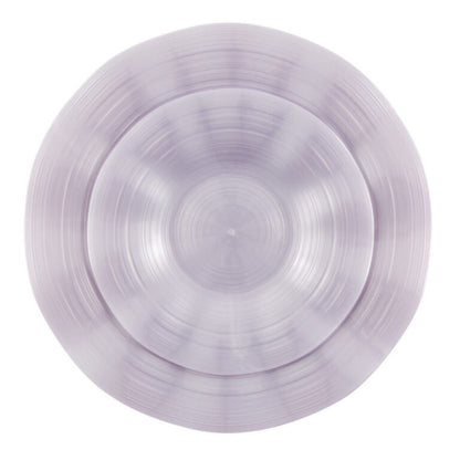 COMBO SET Ribbed Collection 10" & 7" Lavender Pearl Plastic Dinnerware Combo Disposable Plates SIMCHA Collection