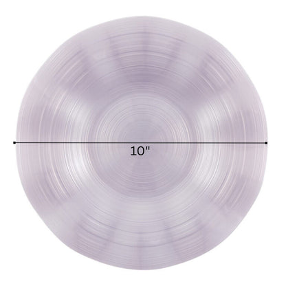 COMBO SET Ribbed Collection 10" & 7" Lavender Pearl Plastic Dinnerware Combo Disposable Plates SIMCHA Collection