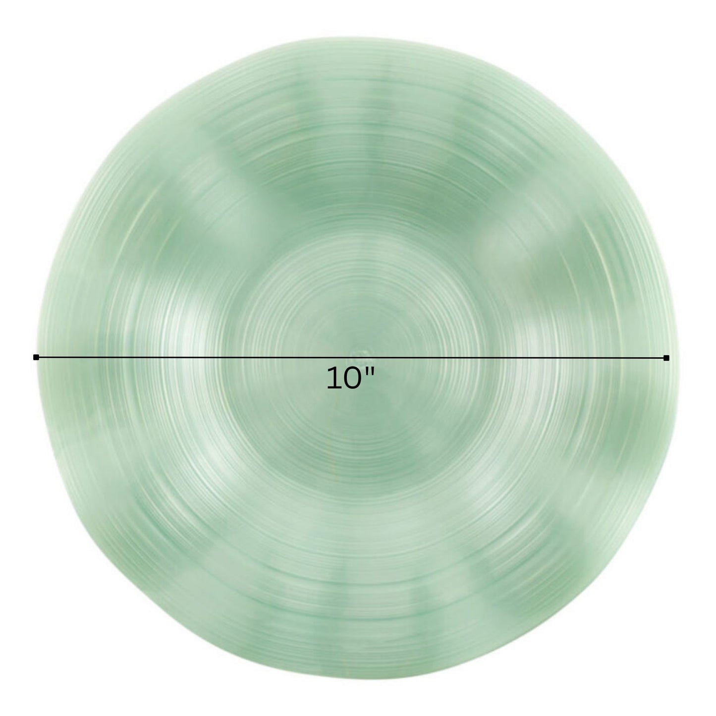 COMBO SET Ribbed Collection 10" & 7" Green Pearl Plastic Dinnerware Combo Disposable Plates SIMCHA Collection