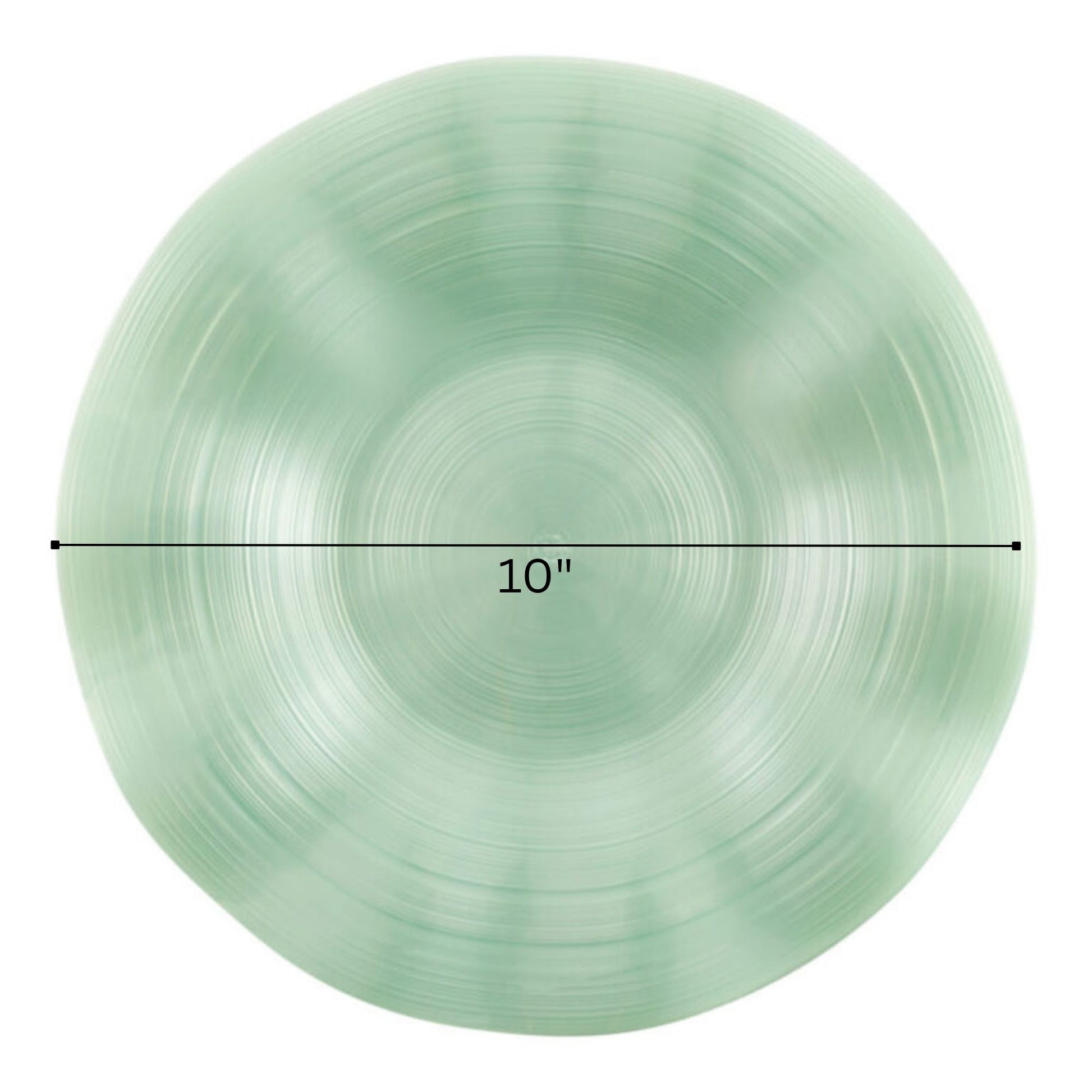 COMBO SET Ribbed Collection 10" & 7" Green Pearl Plastic Dinnerware Combo Disposable Plates SIMCHA Collection