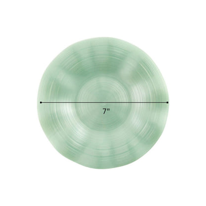 COMBO SET Ribbed Collection 10" & 7" Green Pearl Plastic Dinnerware Combo Disposable Plates SIMCHA Collection
