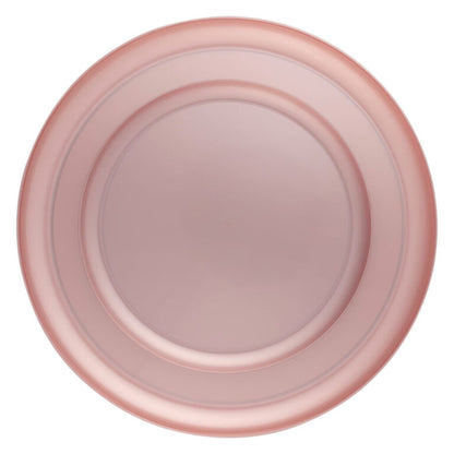 6.3"&8.6" Pink Pearl Disposable Plastic Plates COMBO Set-Edge