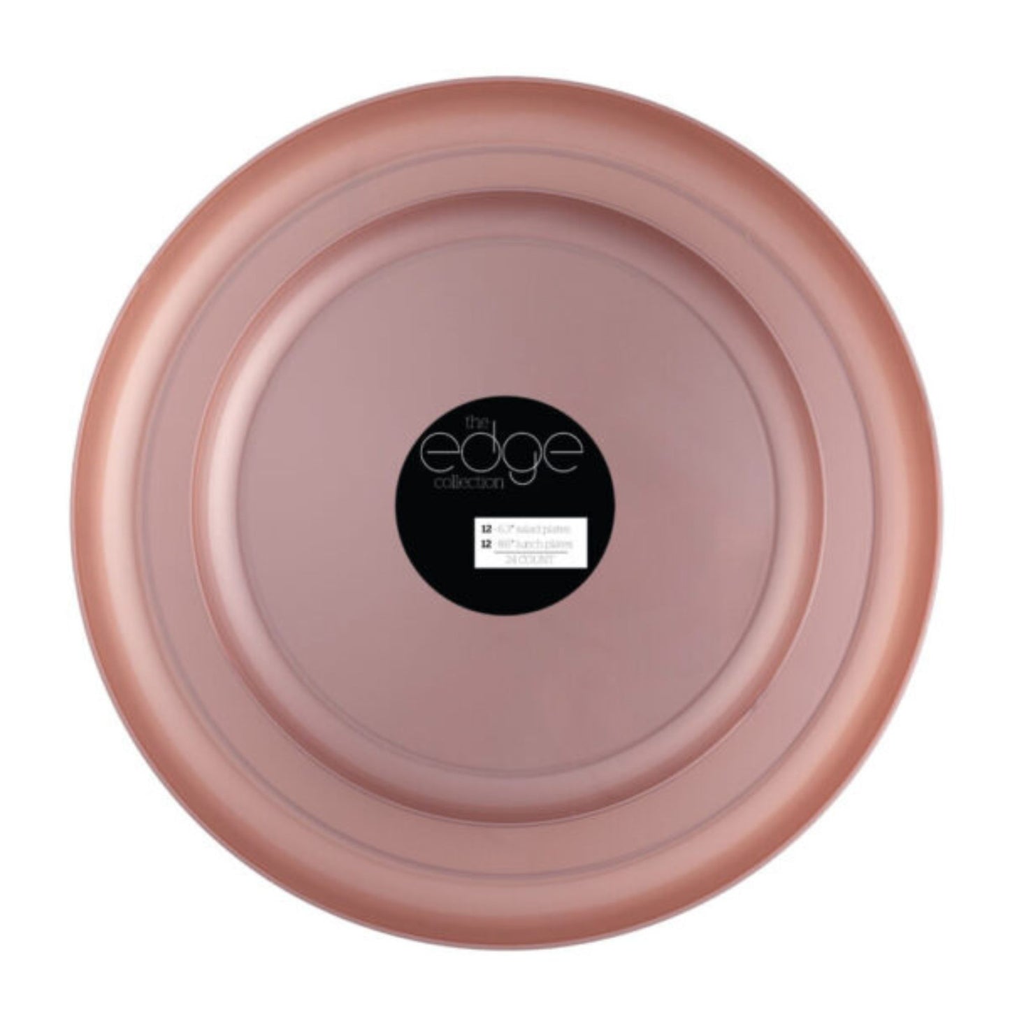 6.3"&8.6" Pink Pearl Disposable Plastic Plates COMBO Set-Edge