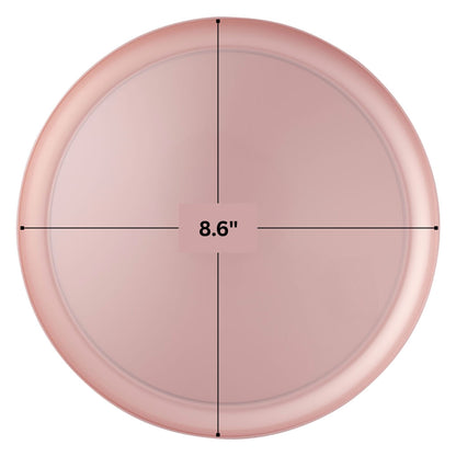 6.3"&8.6" Pink Pearl Disposable Plastic Plates COMBO Set-Edge