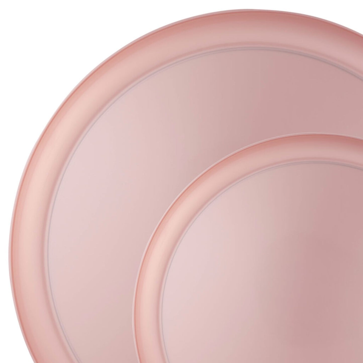 6.3"&8.6" Pink Pearl Disposable Plastic Plates COMBO Set-Edge