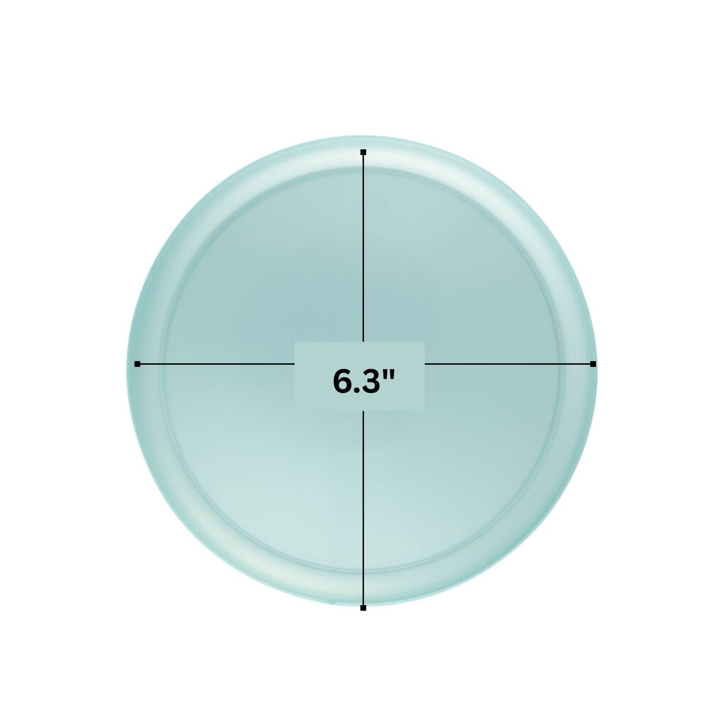 6.3"&8.6" Teal Pearl Disposable Plastic Plates COMBO Set-Edge