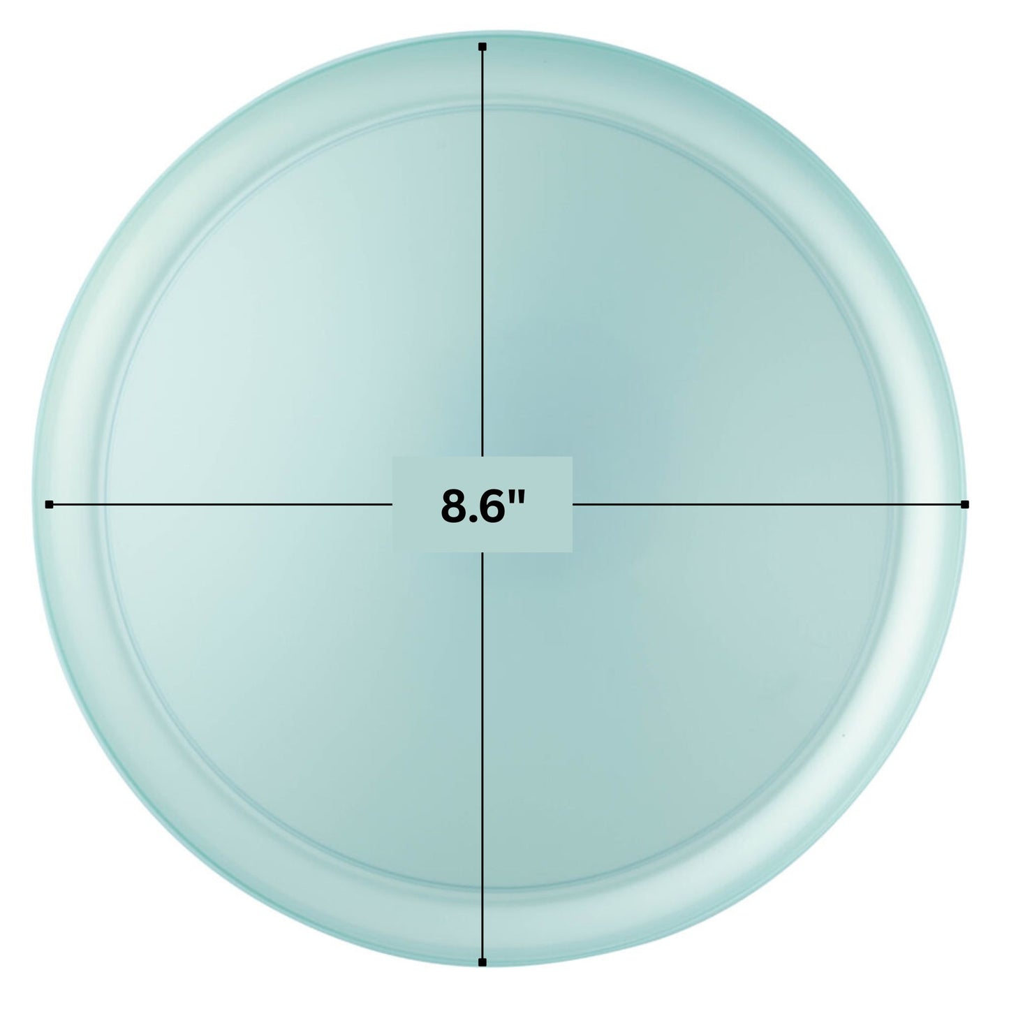 6.3"&8.6" Teal Pearl Disposable Plastic Plates COMBO Set-Edge