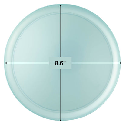 6.3"&8.6" Teal Pearl Disposable Plastic Plates COMBO Set-Edge